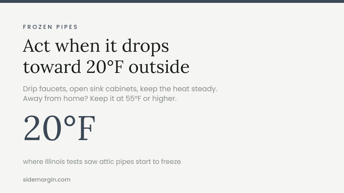 Checklist to prevent frozen pipes before winter